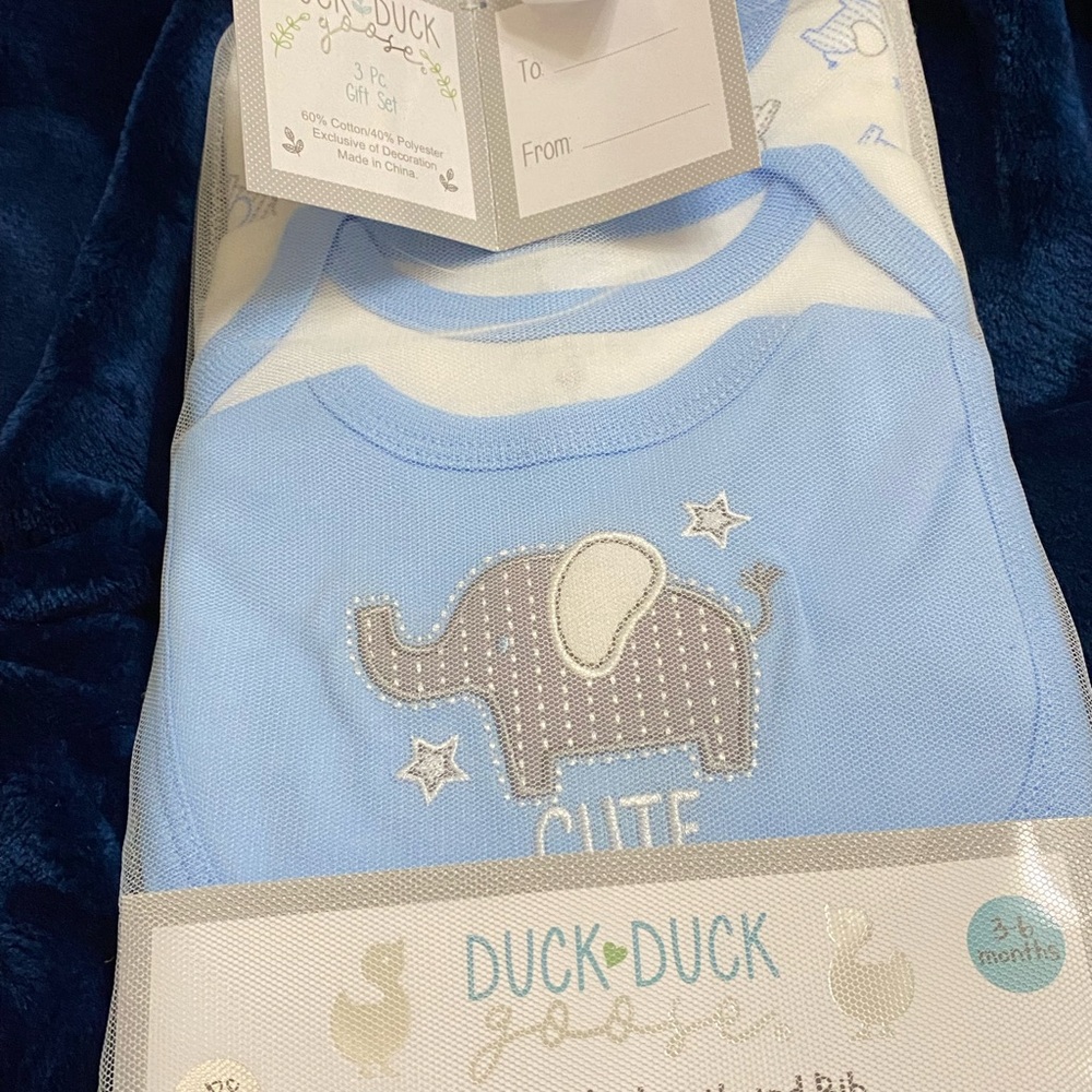 Duck Duck Goose Blue Elephant Baby Set - Picture 9 of 9